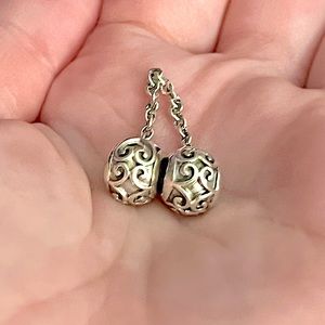 Authentic Pandora Silver Enchanted Ornate Heart Safety Chain (Discontinued)